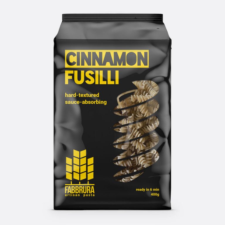 Fabbrura's Cinnamon Fusilli Packaging